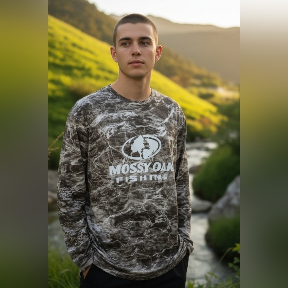 Mossy Oak Men's Size 2XL Fishing Element Agua Performance Shirt